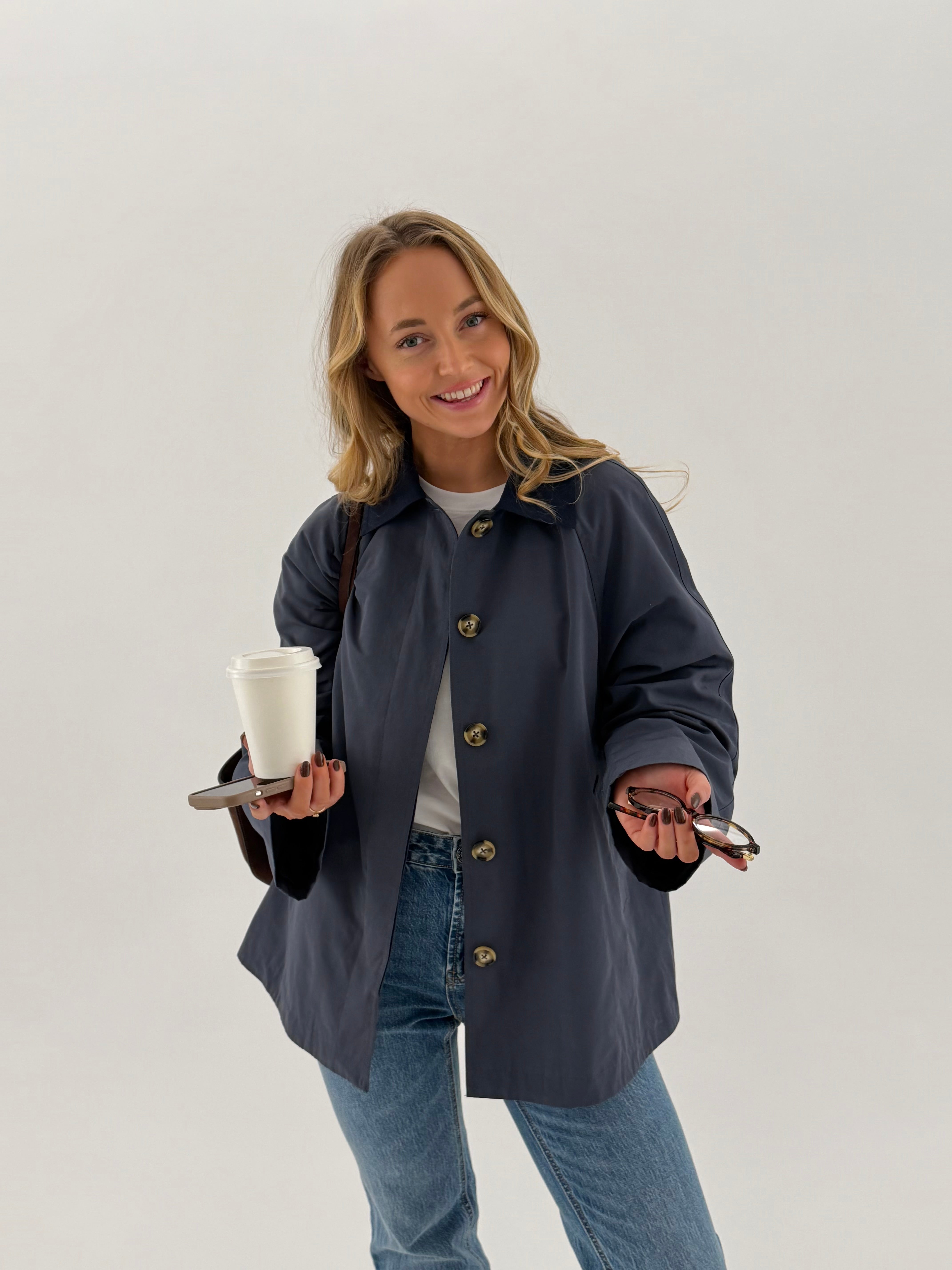 PCVILMA Trenchcoat - Ombre Blue